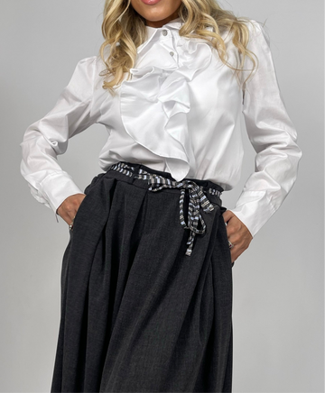Camicia Cotone Rouche